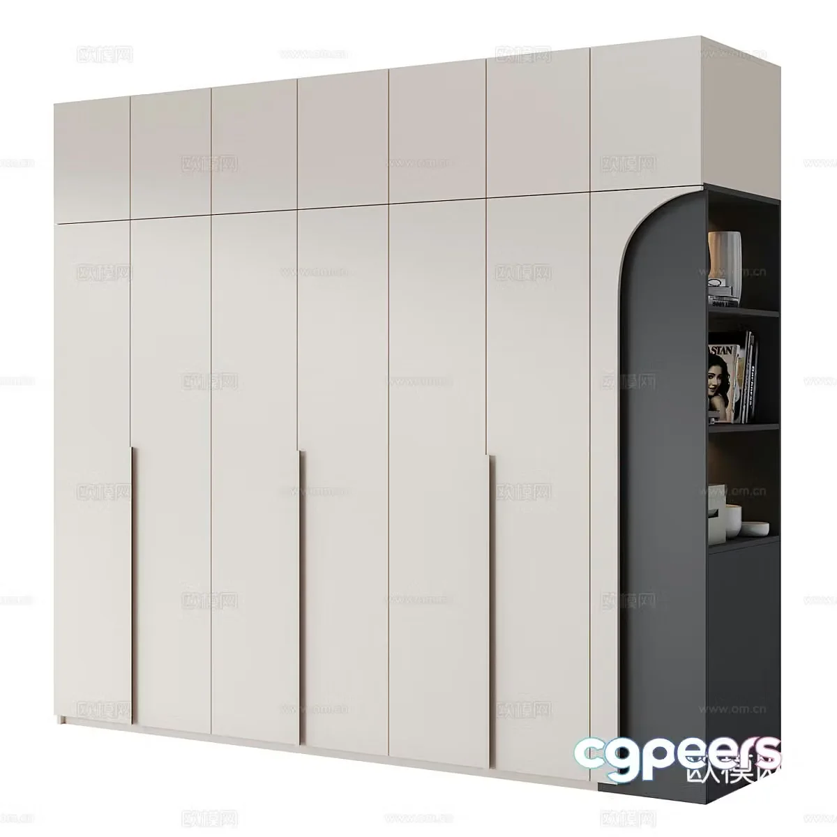 Modern Italian Oien Wardrobe 3D Model