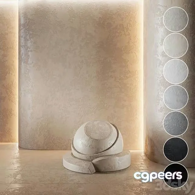 3ds Max Free – Decorative plaster Concrete set (seamless) 11