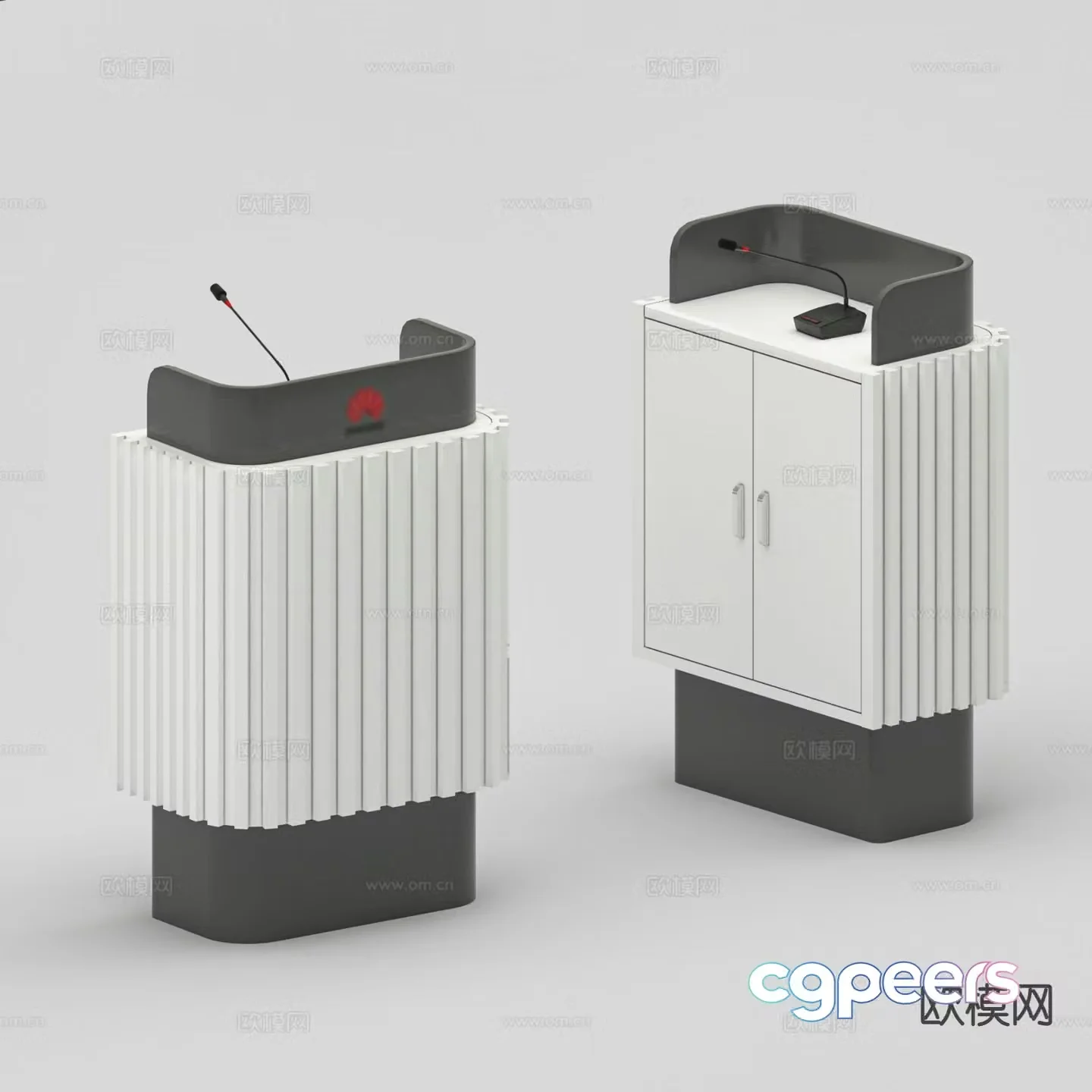 Fashionable painted bar podium welcome desk reception desk 3D model