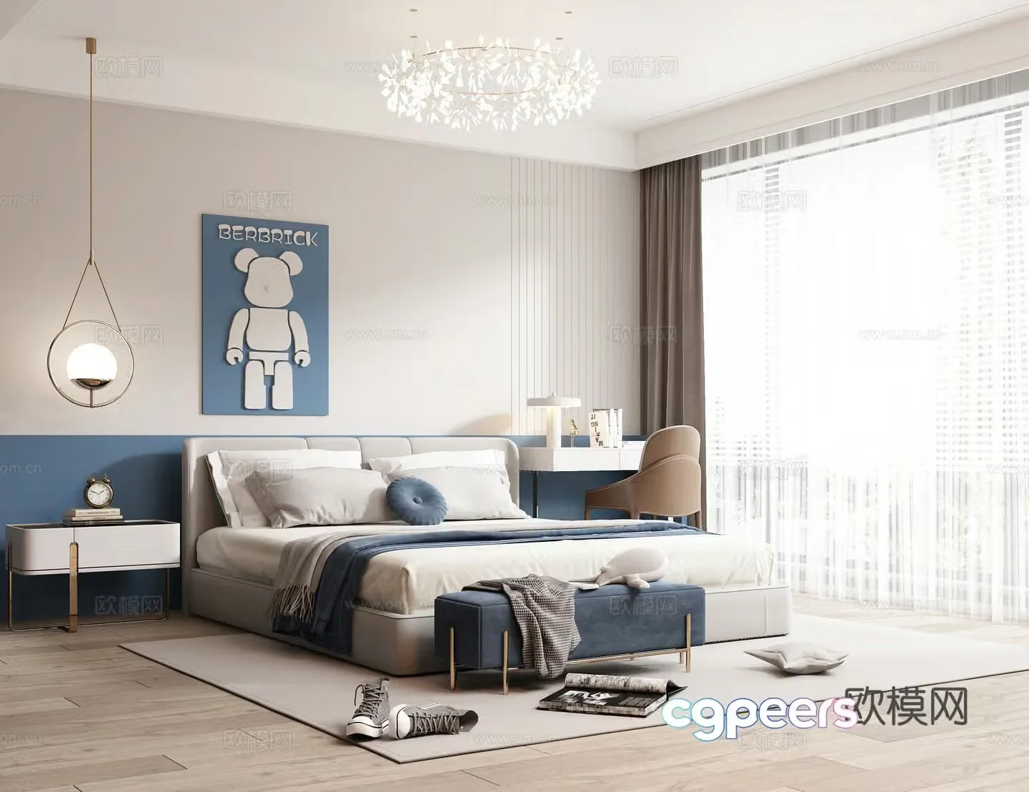 Modern children’s room 3d model