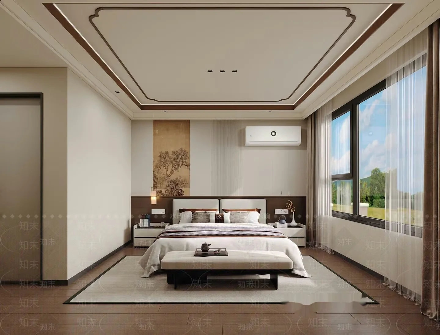 Cozy Bedroom 3D Model – 8404 – VRAY Render