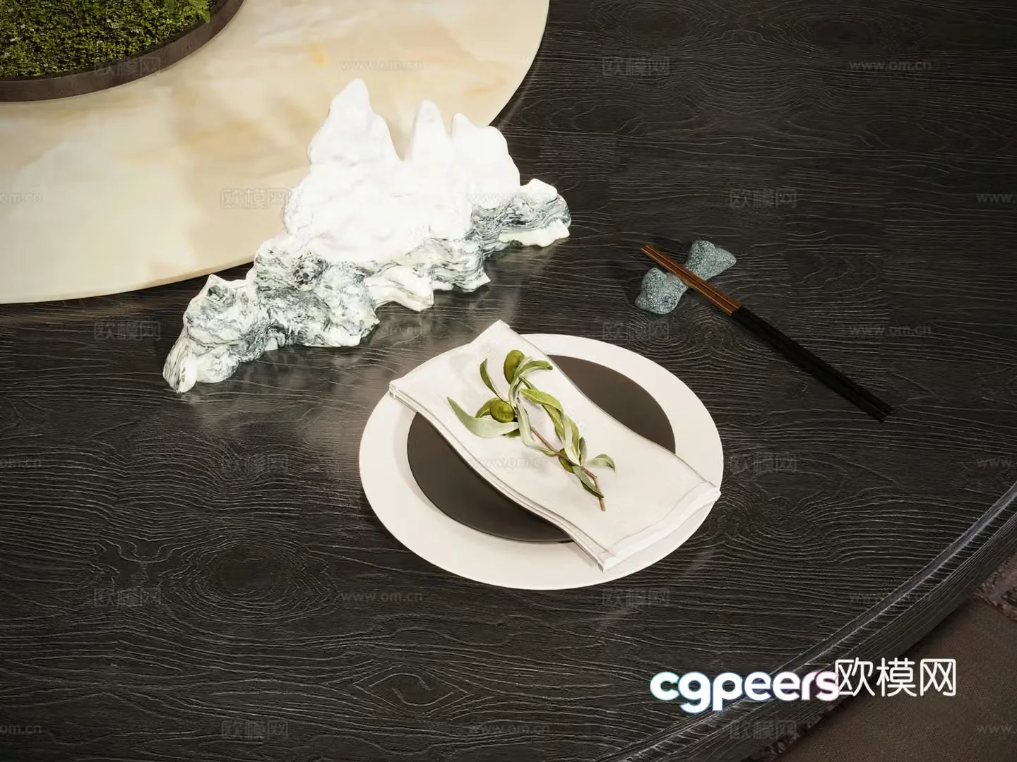 Tableware New Chinese tableware 3D model