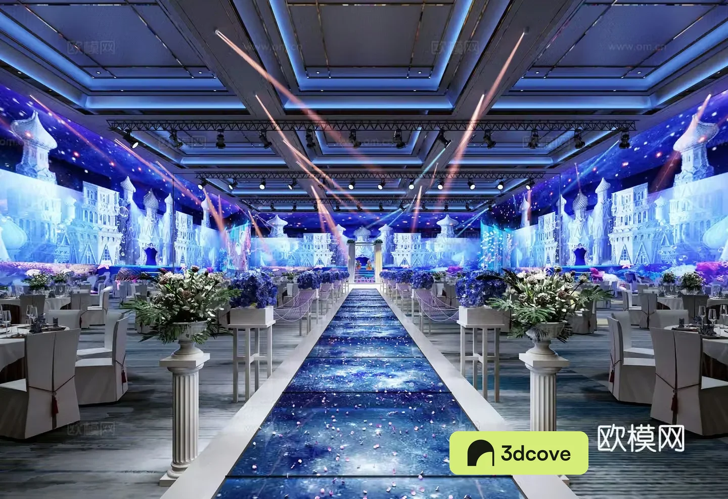 Modern hotel banquet hall