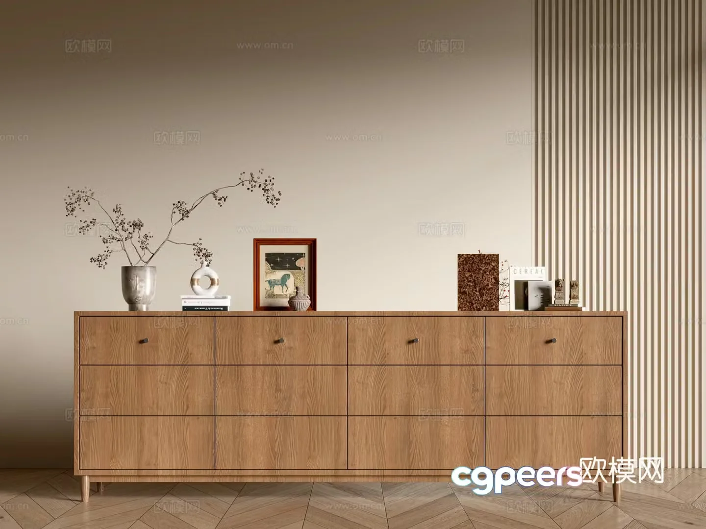 Modern wood grain cabinet minimalist wind cabinet whole cabinet sideboard cabinet balcony cabinet storage cabinet 3d model