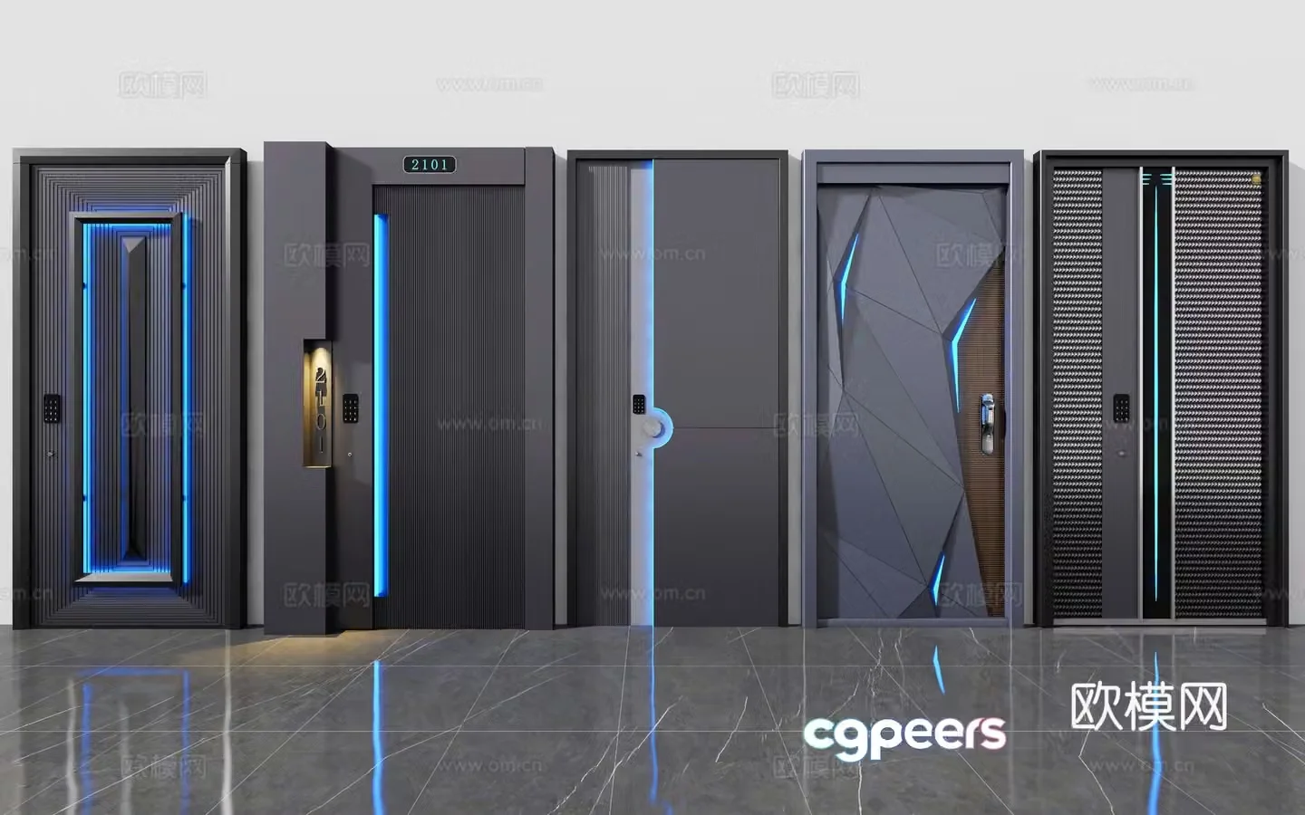 Modern technology swing door E-sports door Science fiction door Internet celebrity door Internet cafe door model
