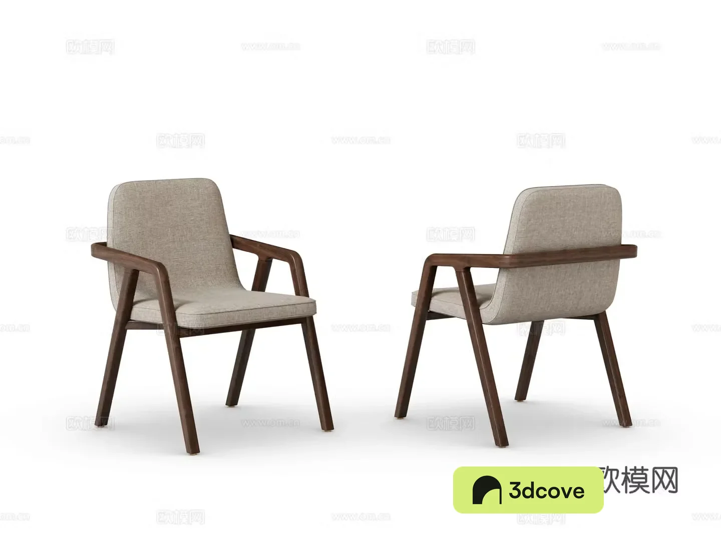 New Chinese style walnut dining chair leisure chair