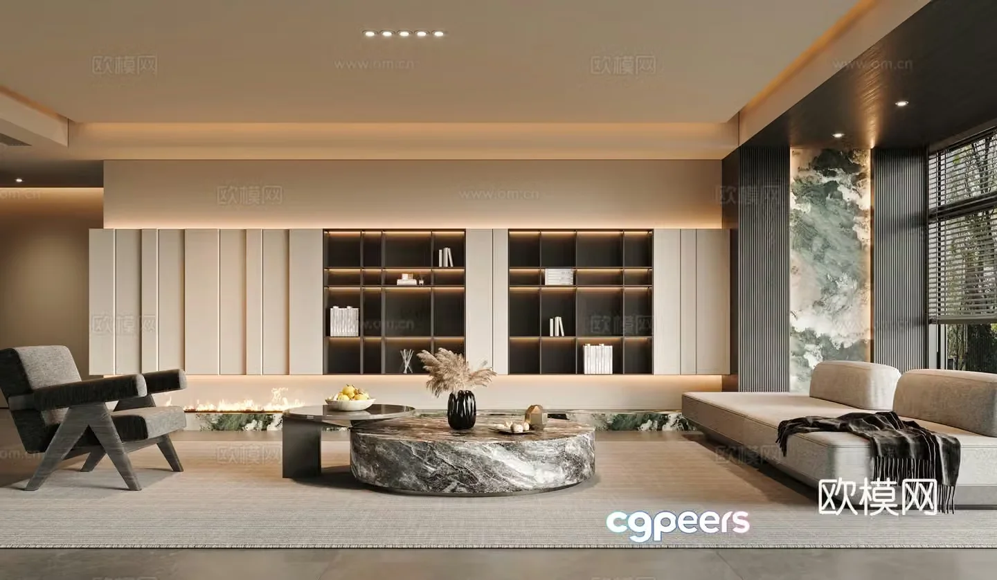 Modern living room 3d model