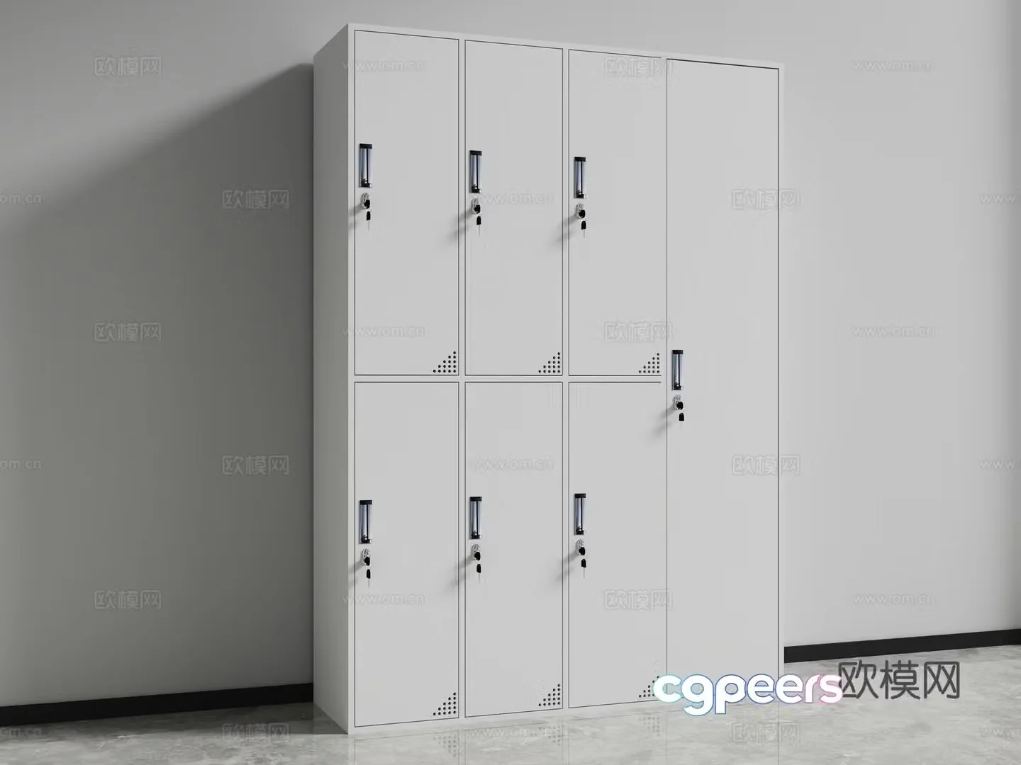 Locker combination lock file cabinet safe cabinet 3d model