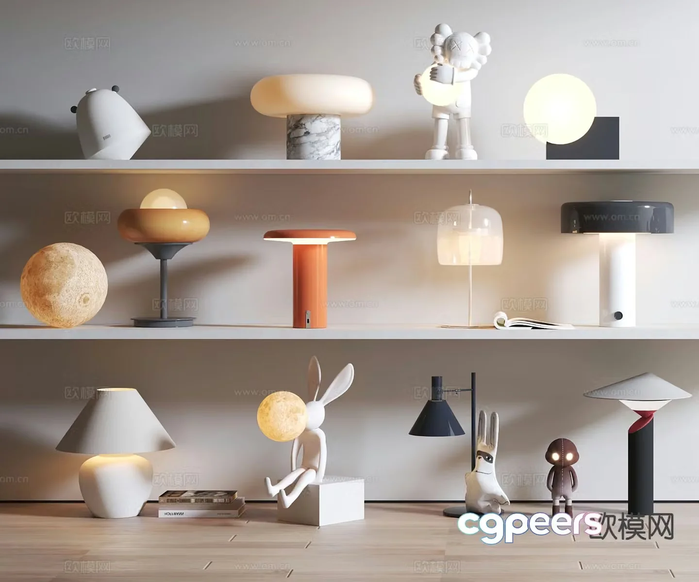 Modern desk lamp metal desk lamp eye protection desk lamp 3d model