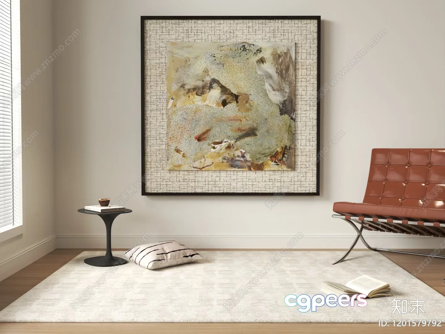 Modern Living Room 3D Model – 3695 – VRAY Render