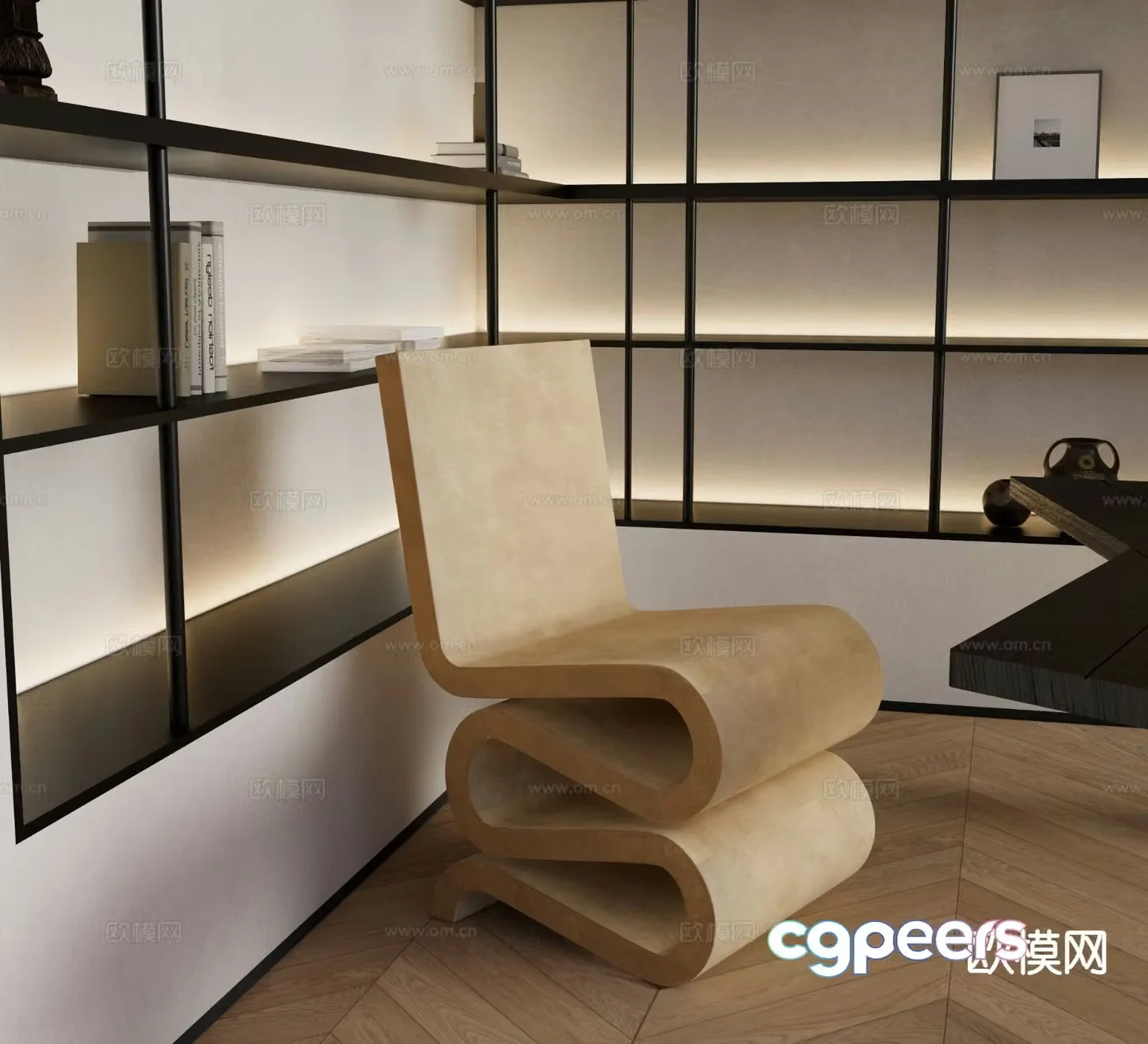 Modern chair leisure chair 3d model