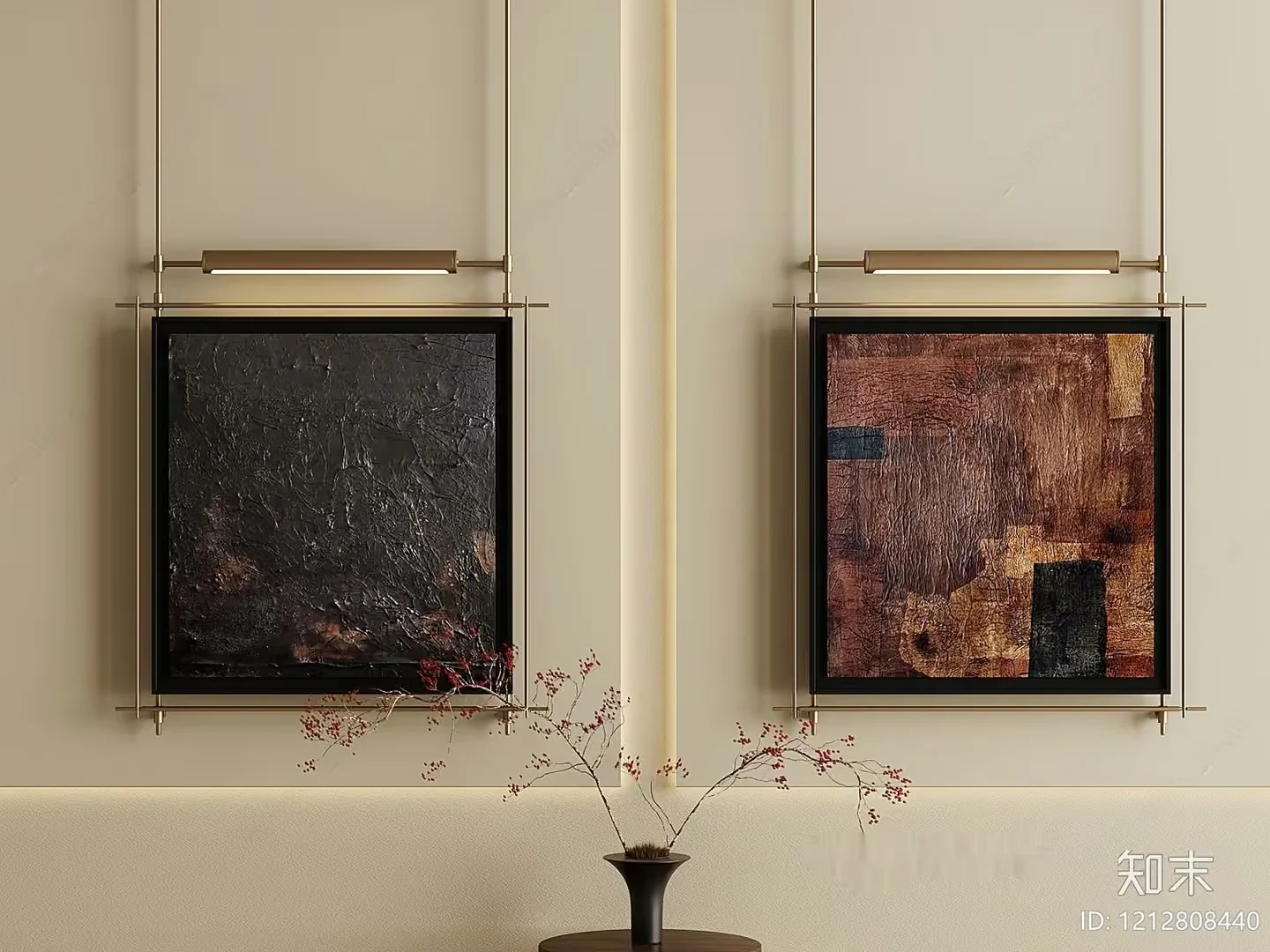 Modern Asian-Inspired Decor 3D Model – 5838 – VRAY Render