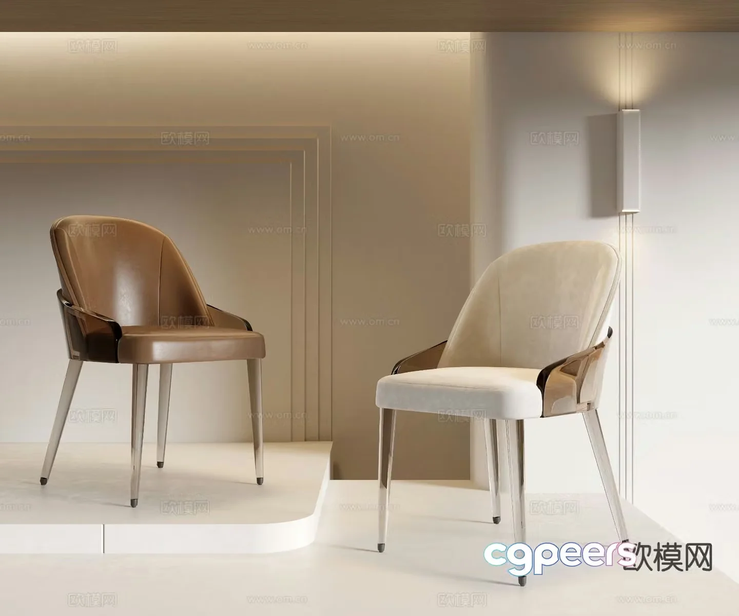 Modern single chair 3d model