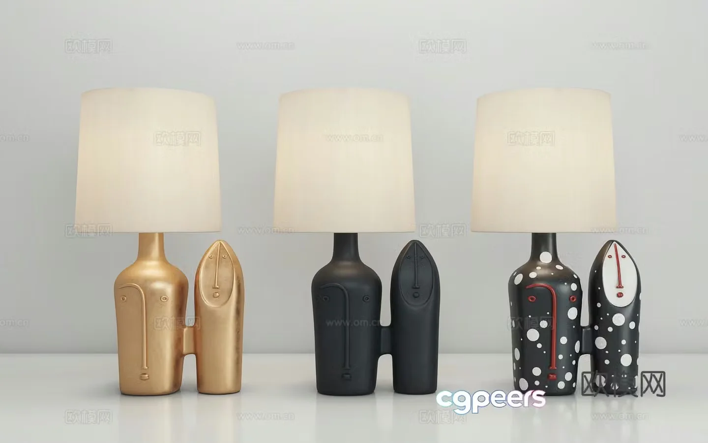 Modern minimalist desk lamp 3d model