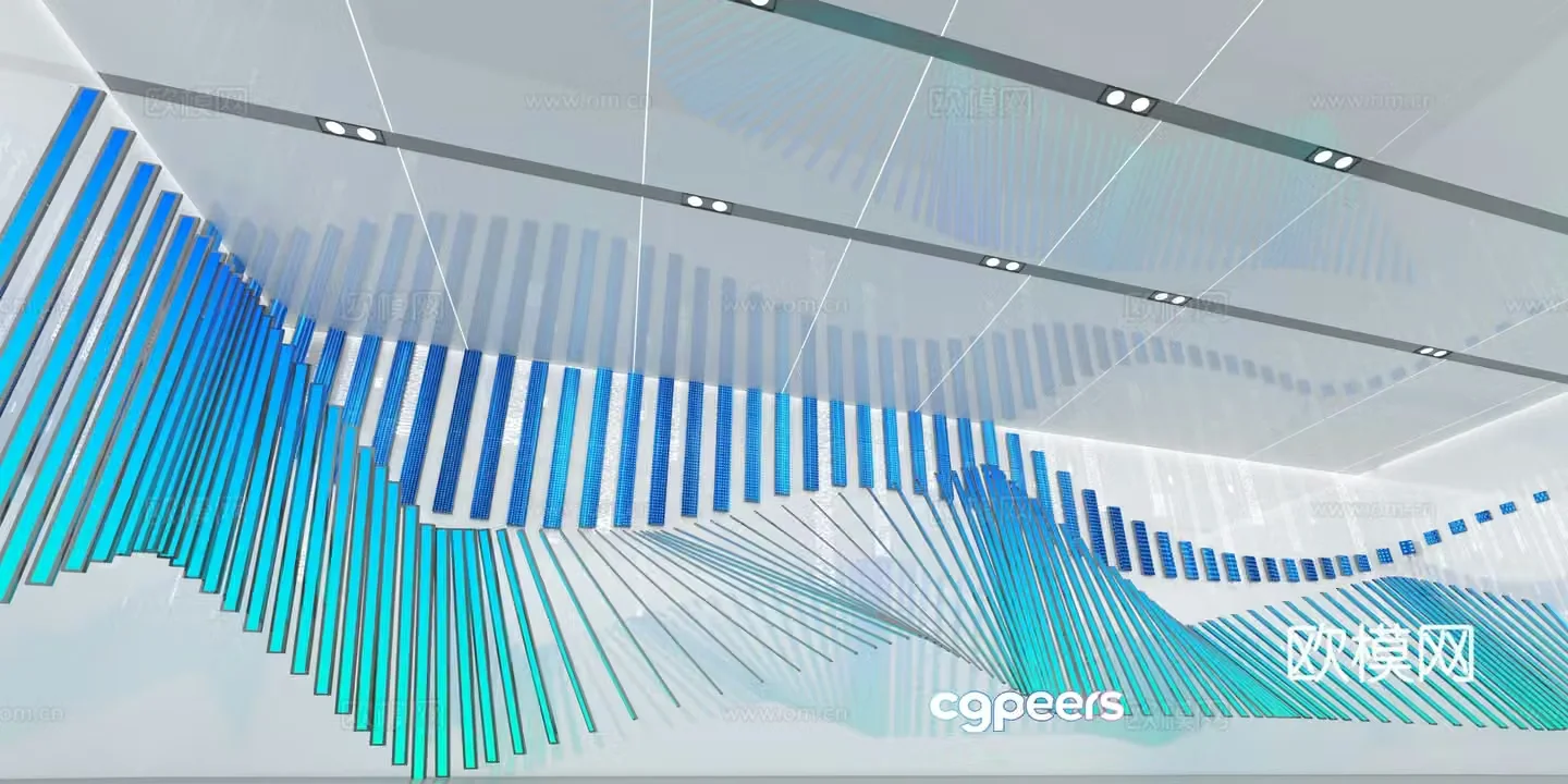 Modern exhibition hall Technology exhibition hall Schedule hall Multimedia 3D model