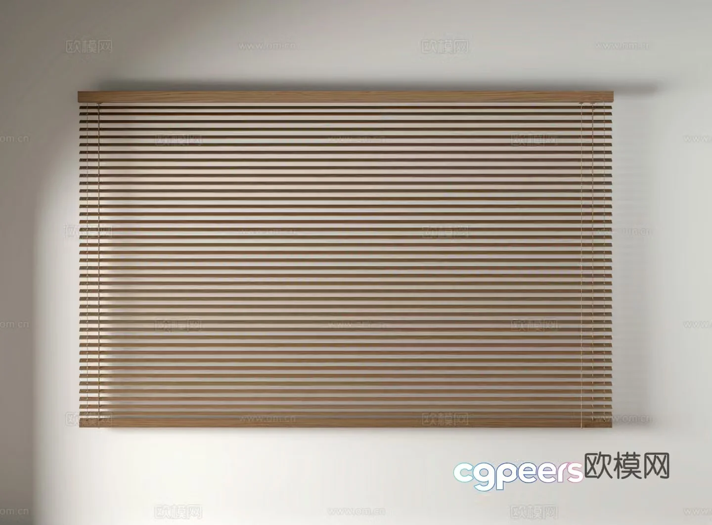New Chinese Song style aesthetic venetian blinds Rolling blinds Bamboo curtain 3D model