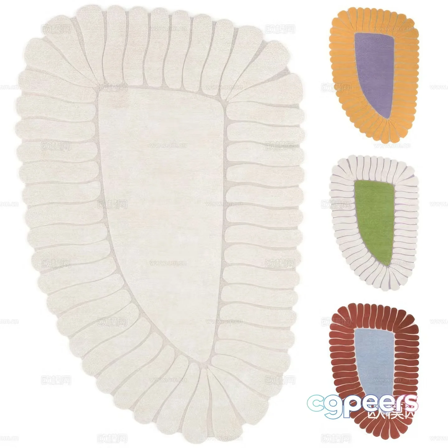 Modern children’s carpet special shaped carpet 3d model