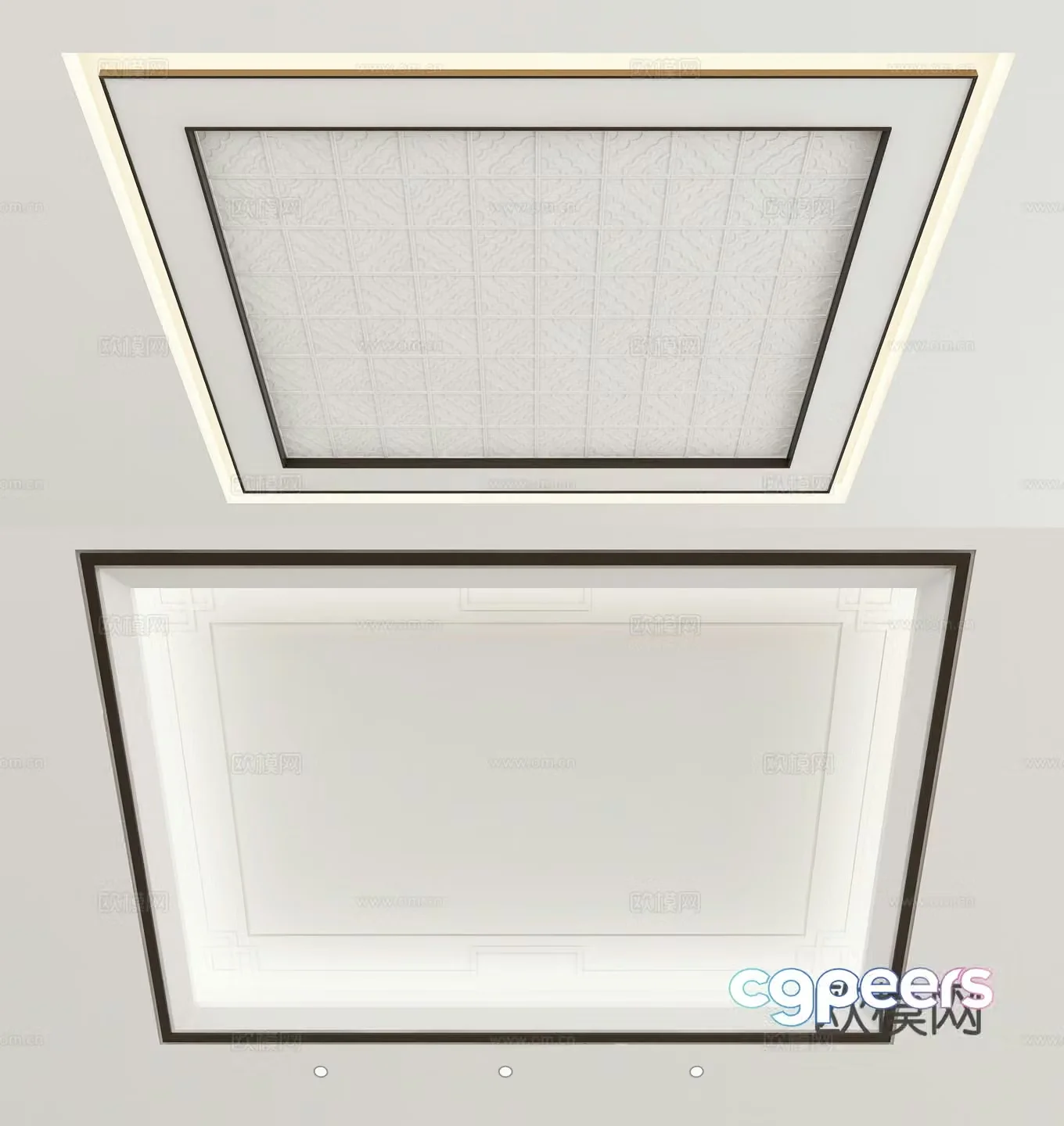 New Chinese style ceiling 3D model