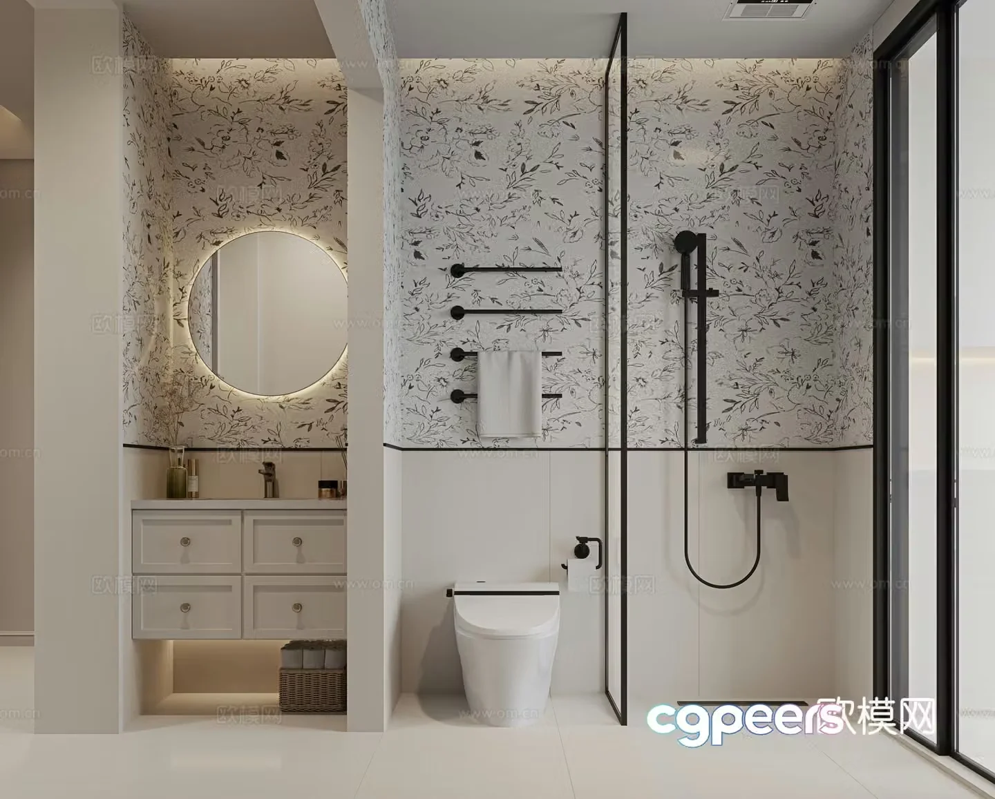 French bathroom 3d model