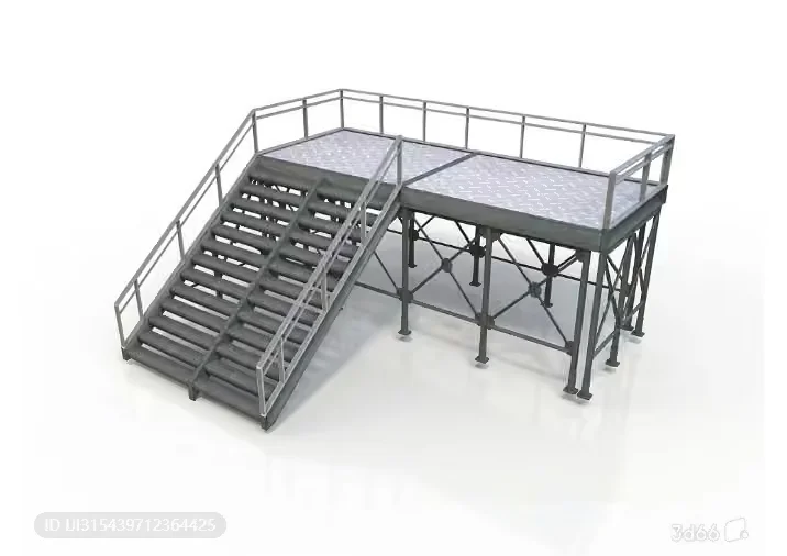 A Metal Staircase 3D Model – 17369 – VRAY Render