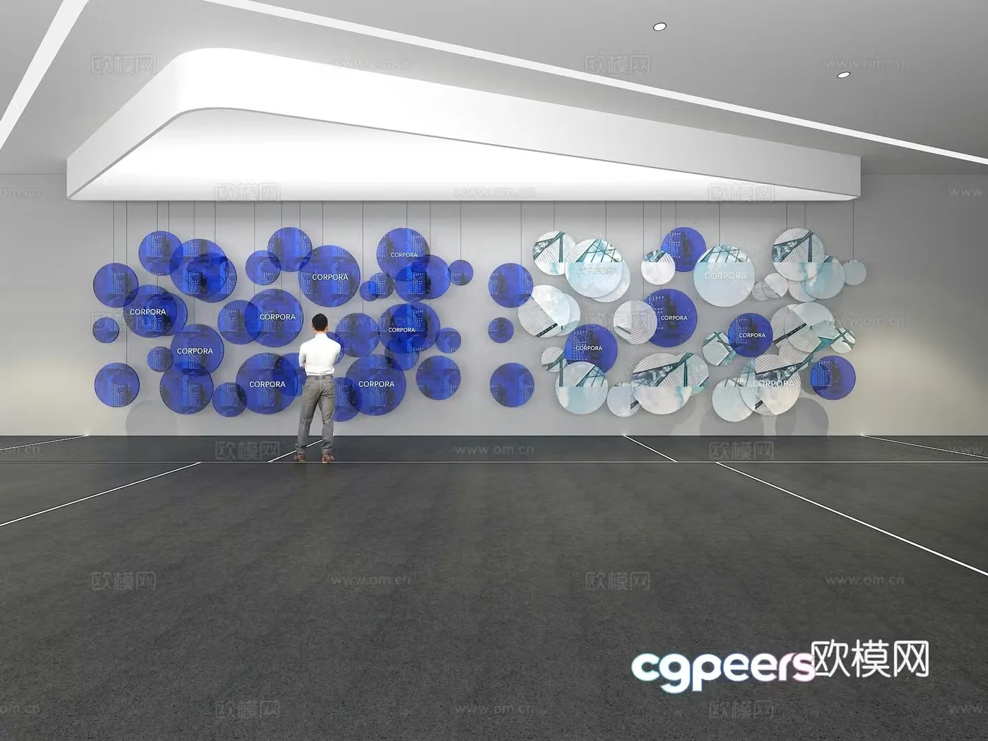 Cultural wall Corporate culture wall Display wall Theme wall Exhibition hall Campus culture Corridor 3D model