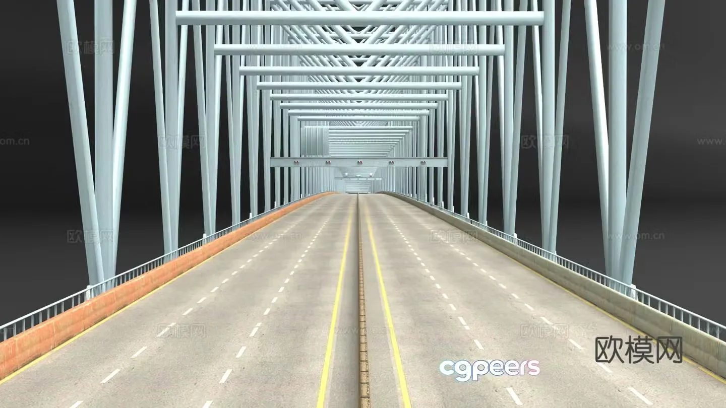 Cable bridge 3D model