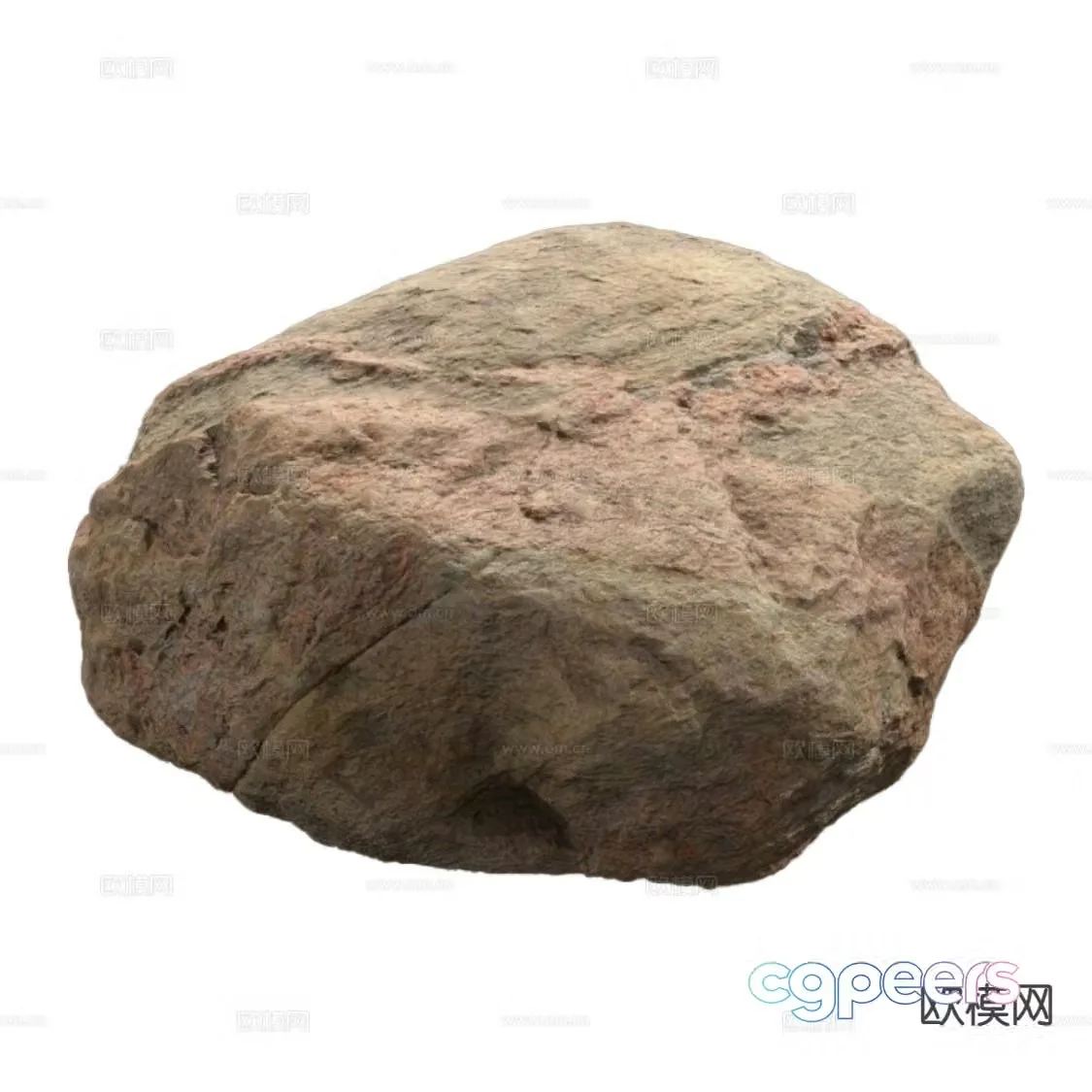 modern rock granite 3d model
