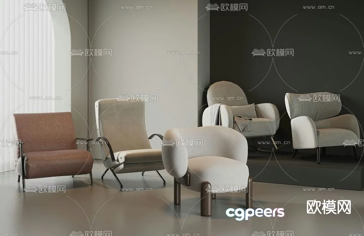 Single sofa sofa chair leisure sofa 3d model