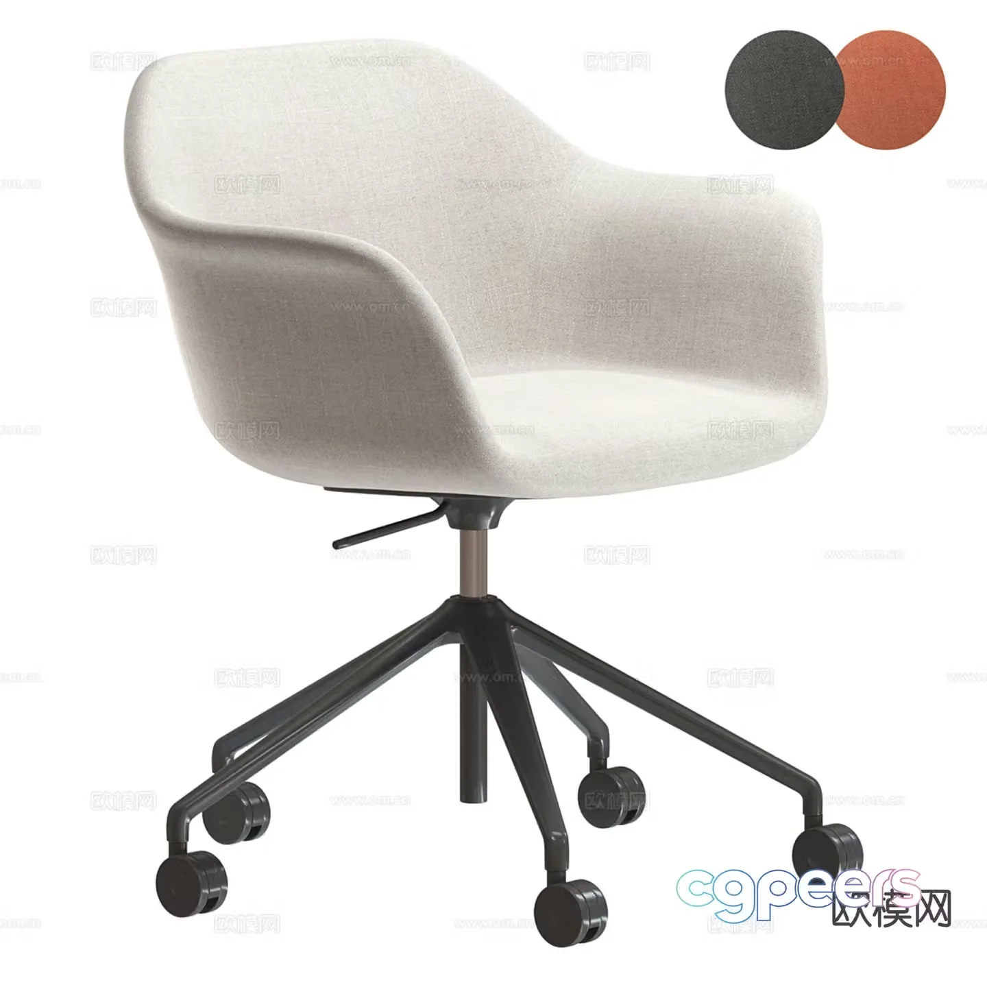Modern office chair swivel chair class chair 3d model