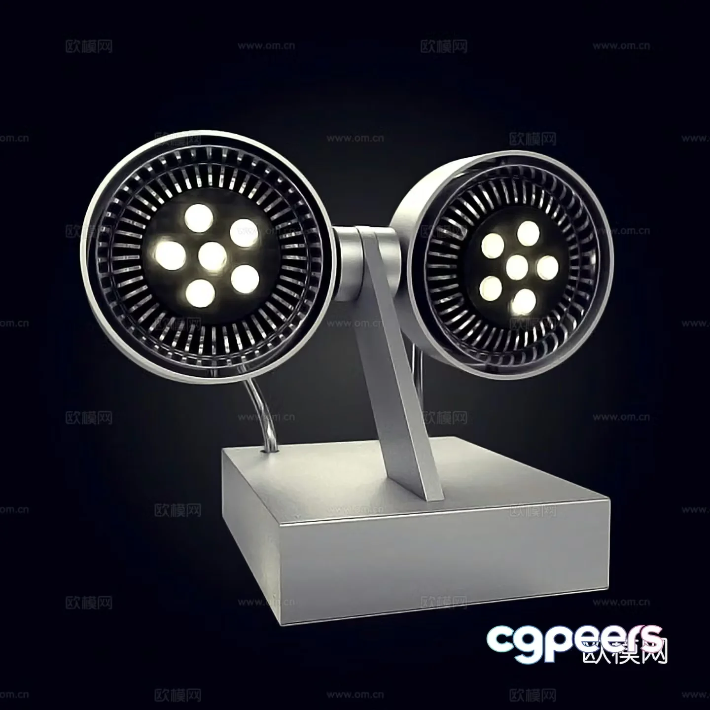 Modern emergency lights Channel lighting 3d model