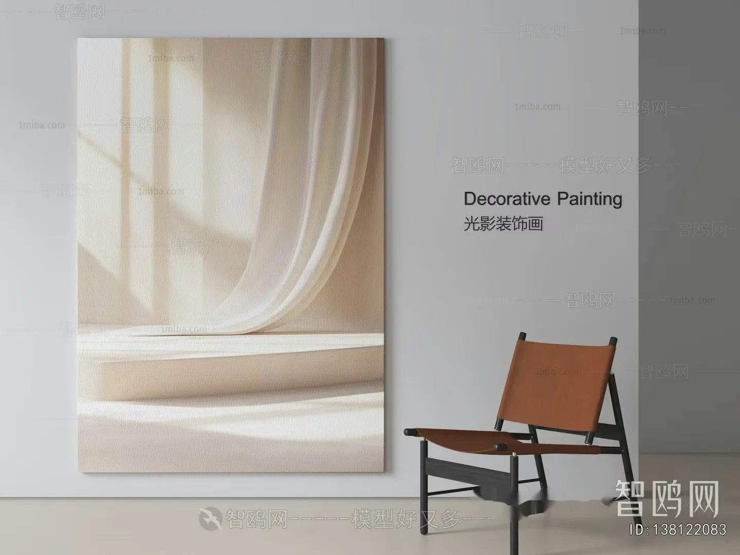 Modern Decorative Painting 3D Model – 6822 – VRAY Render