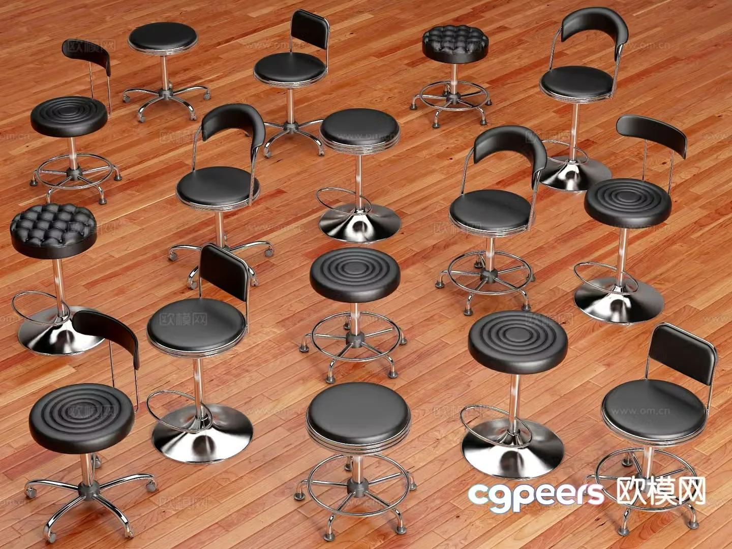 Modern bar stool bar stool high stool 3d model
