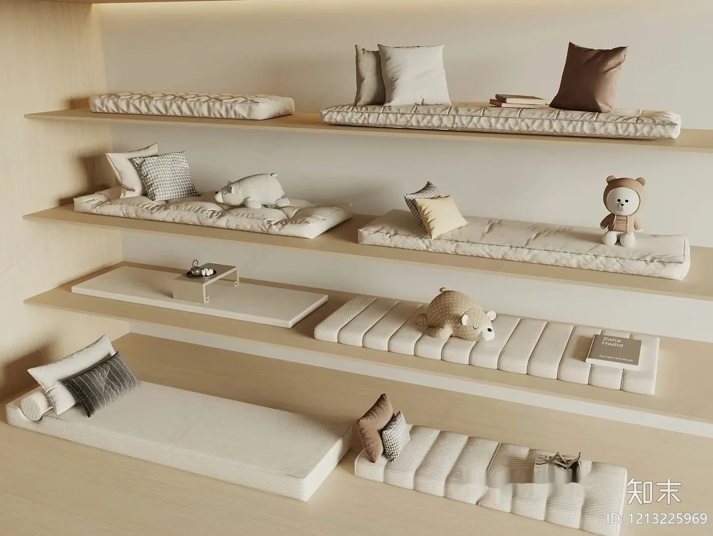 Cozy Minimalist Bedrooms 3D Model – 4456 – VRAY Render