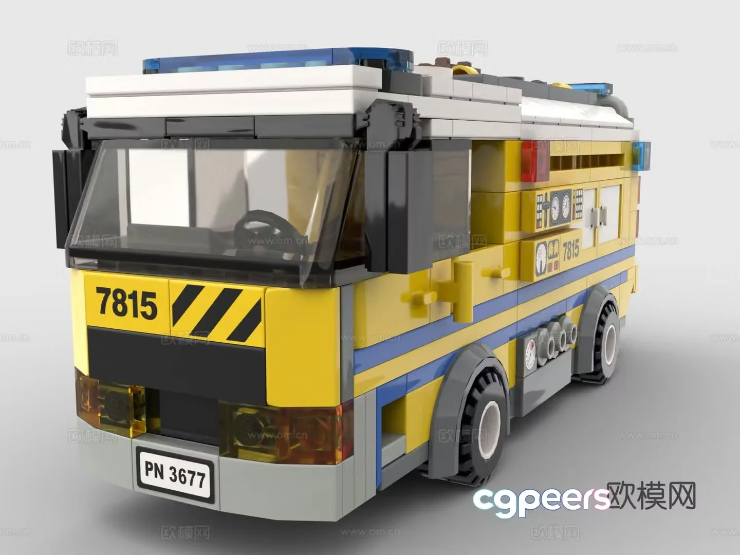 LEGO LEGO toys building blocks fire truck engineering vehicle 3d model