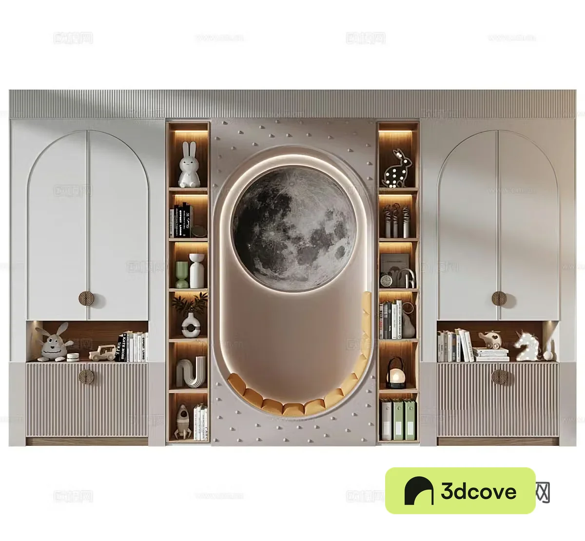 Children’s room bookcase daughter’s room bookcase ornaments bookcase decoration cabinet display cabinet storage