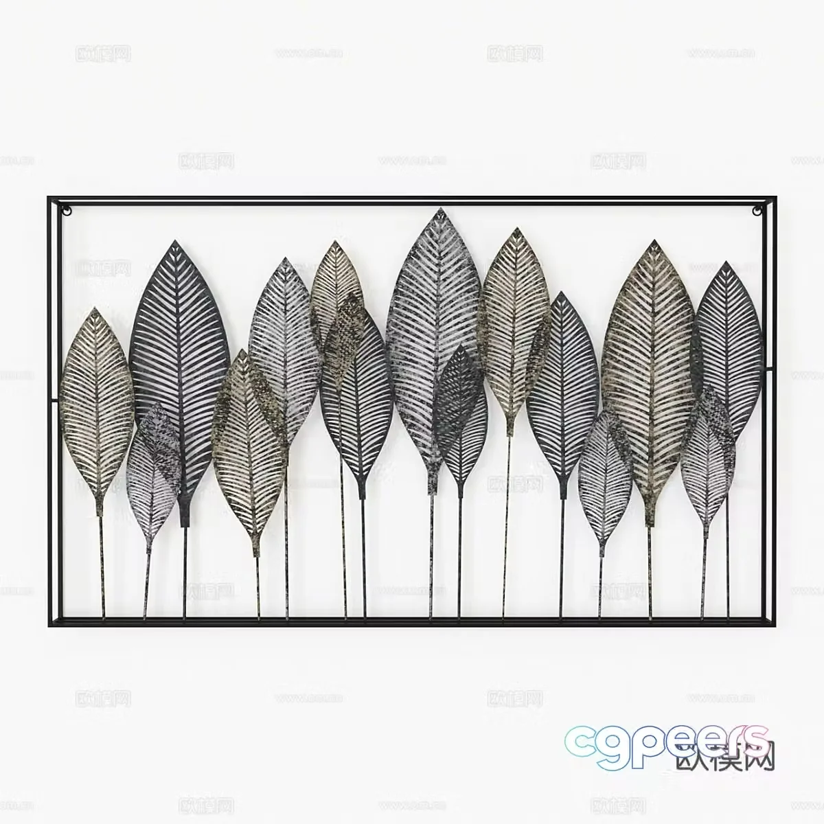 Modern blade pendant Wrought Art pendant 3D model
