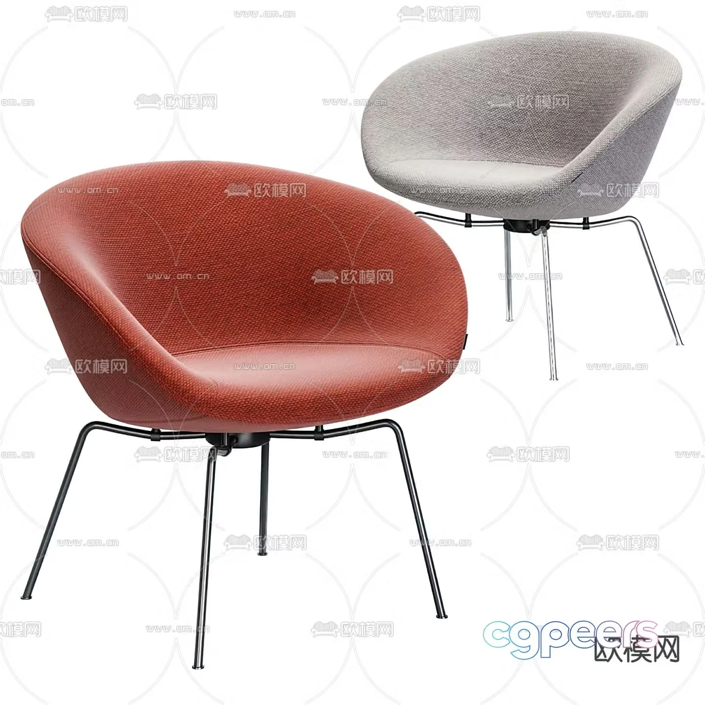 poliform single chair 3d model