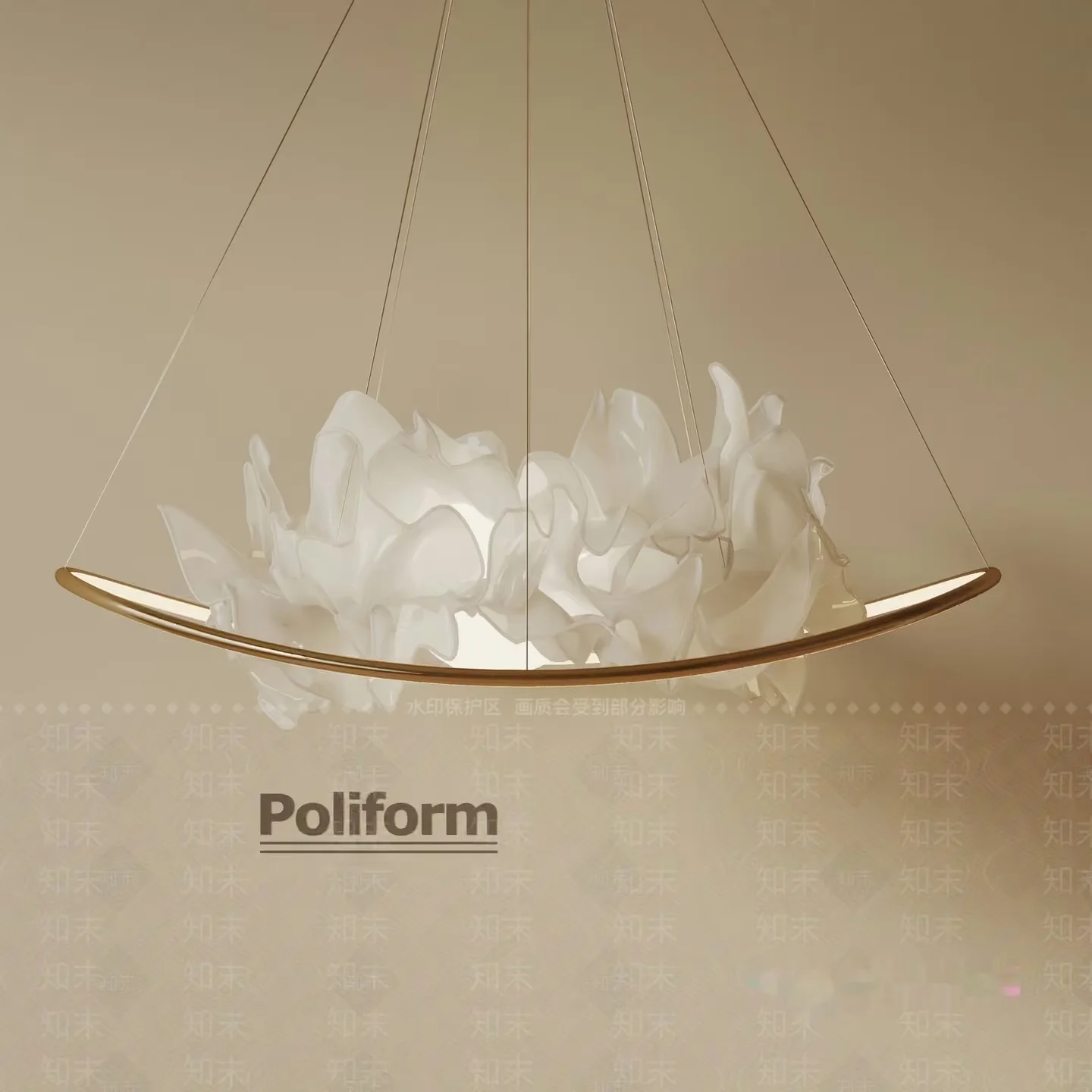 Gold Light Fixture 3D Model – 19225 – VRAY Render