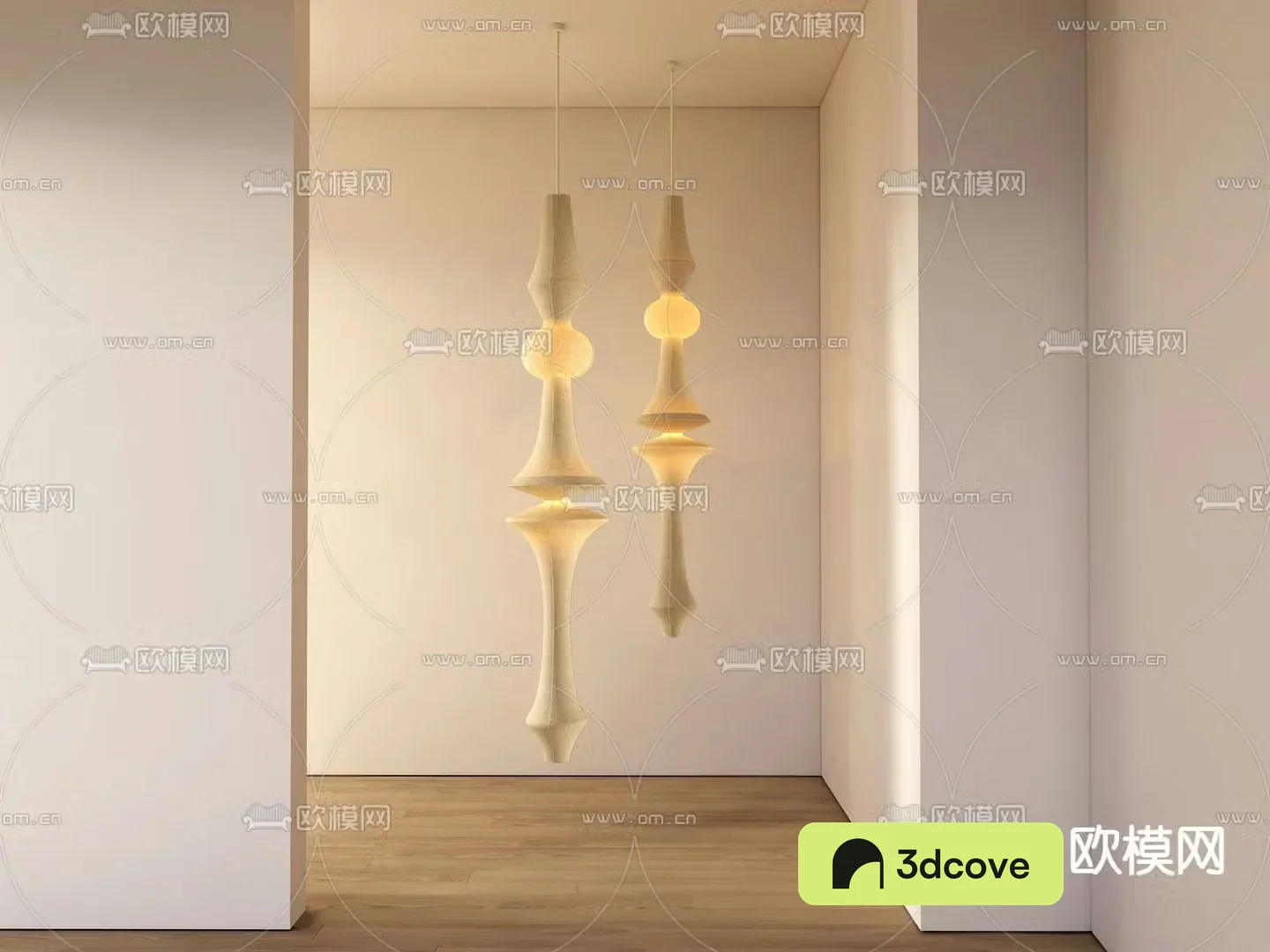 Wabi-sabi chandelier paper chandelier