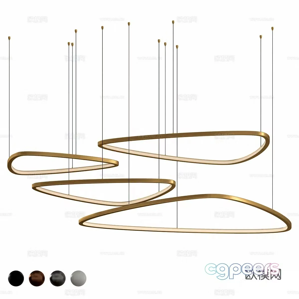 Ring chandelier 3d model