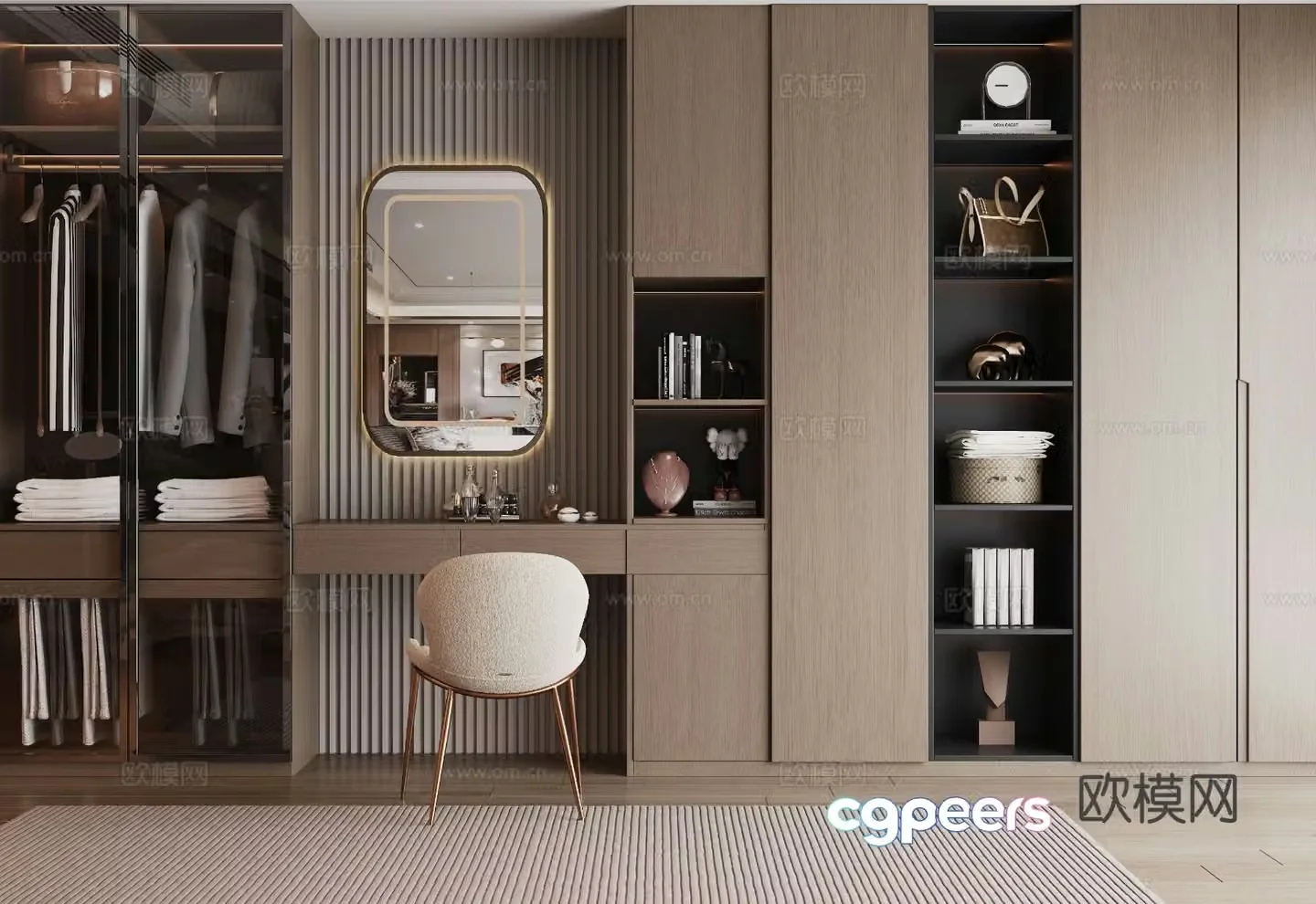 Italian wardrobe dresser 3d model