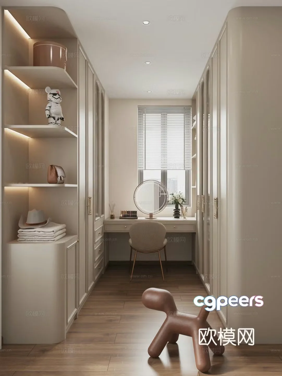 French cloakroom 3d model