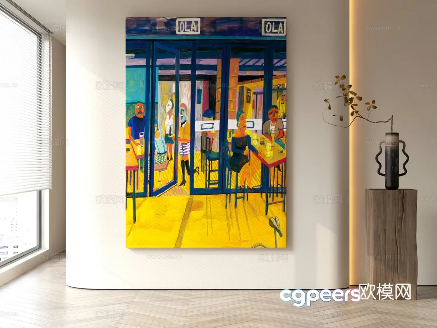 Modern style decorative painting 3d model