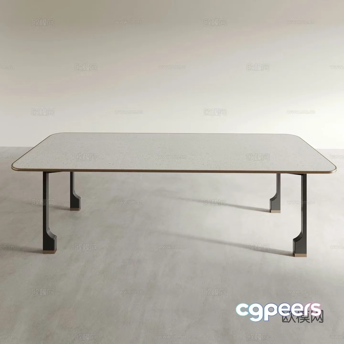 Dining table long table square table 3d model