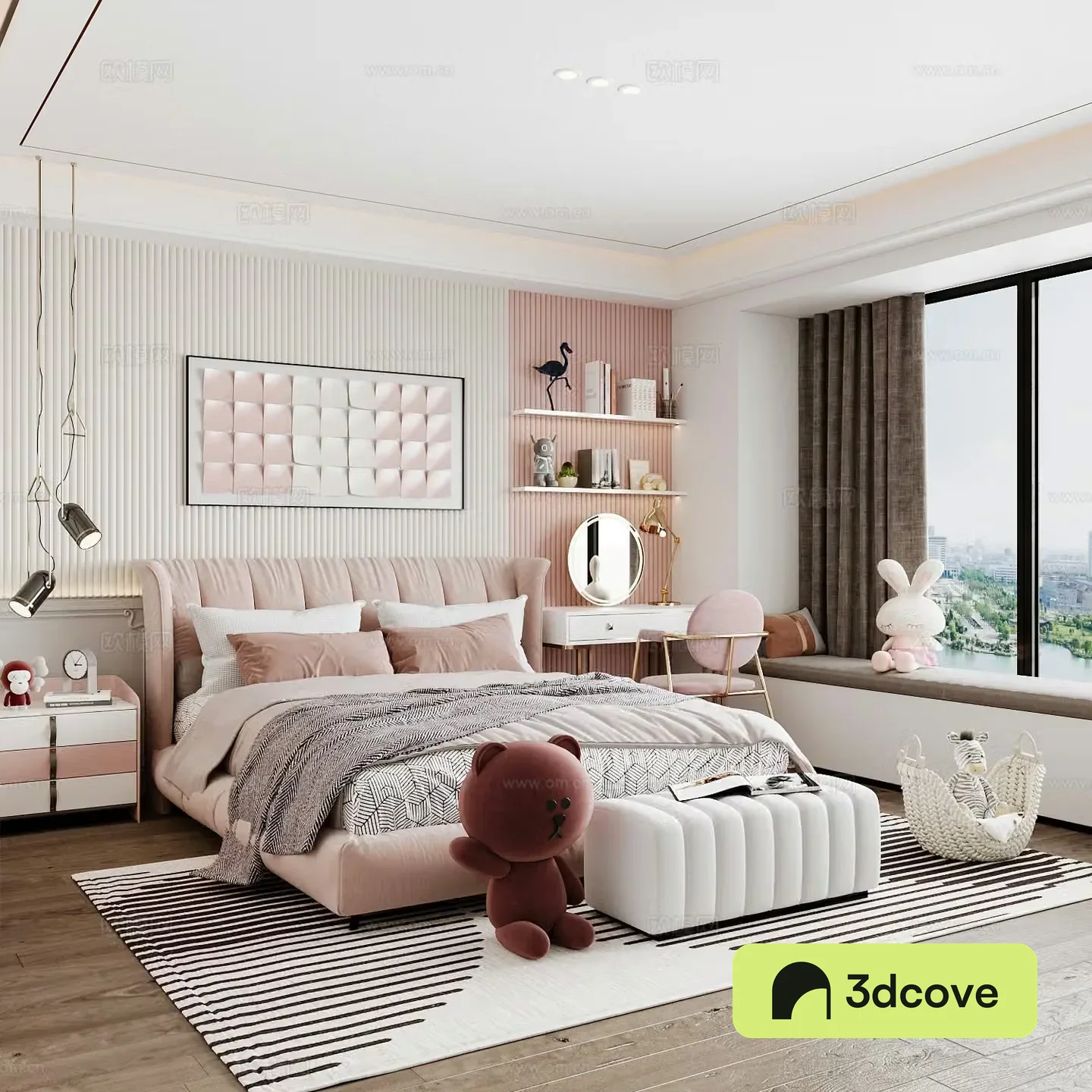 Modern children’s room boy’s room girl’s room children’s bed children’s wardrobe children’s desk