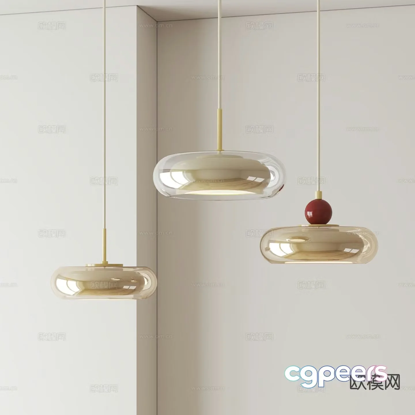 Cream style dining room chandelier 3d model