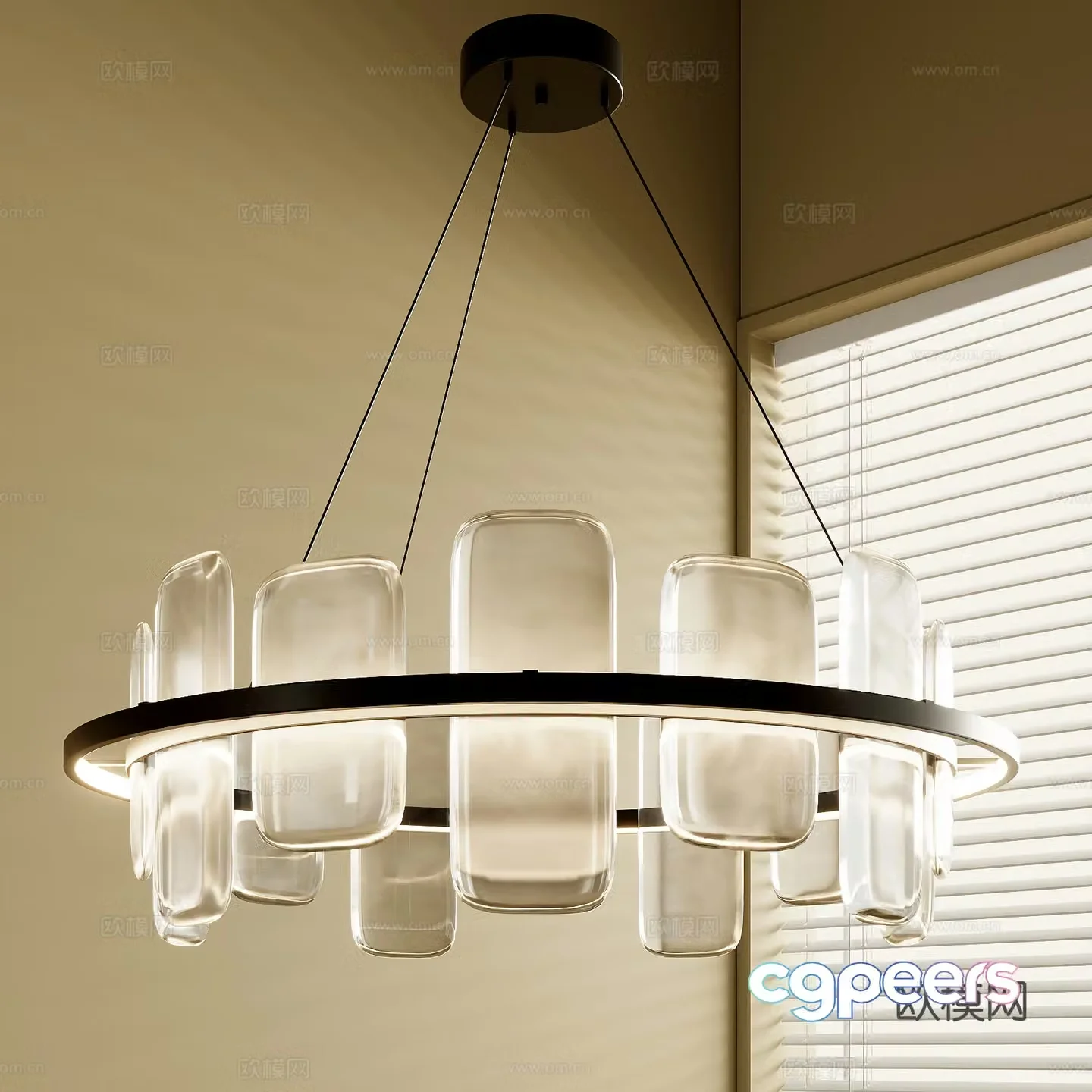 French chandeliers 3d model
