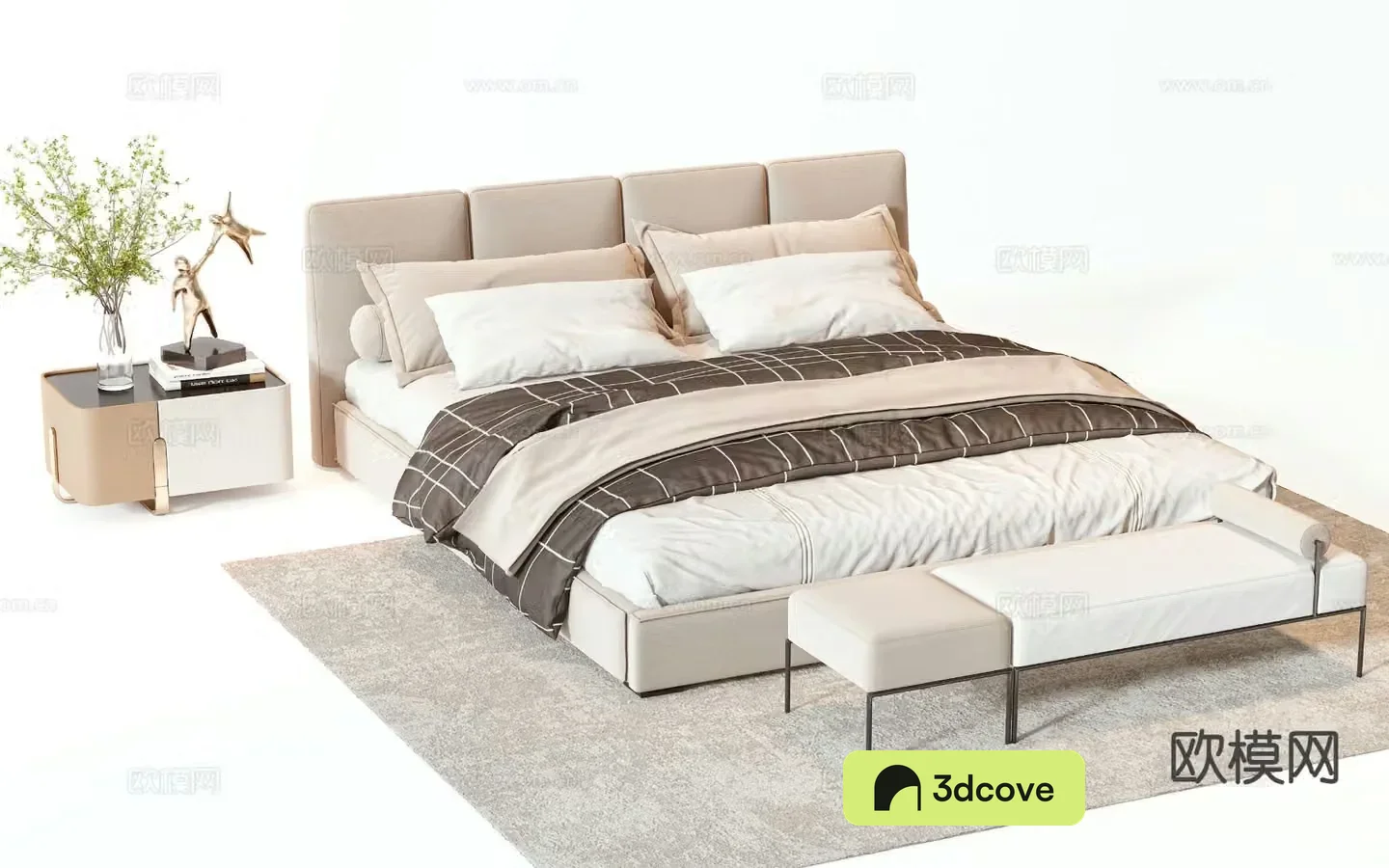 Modern double bed