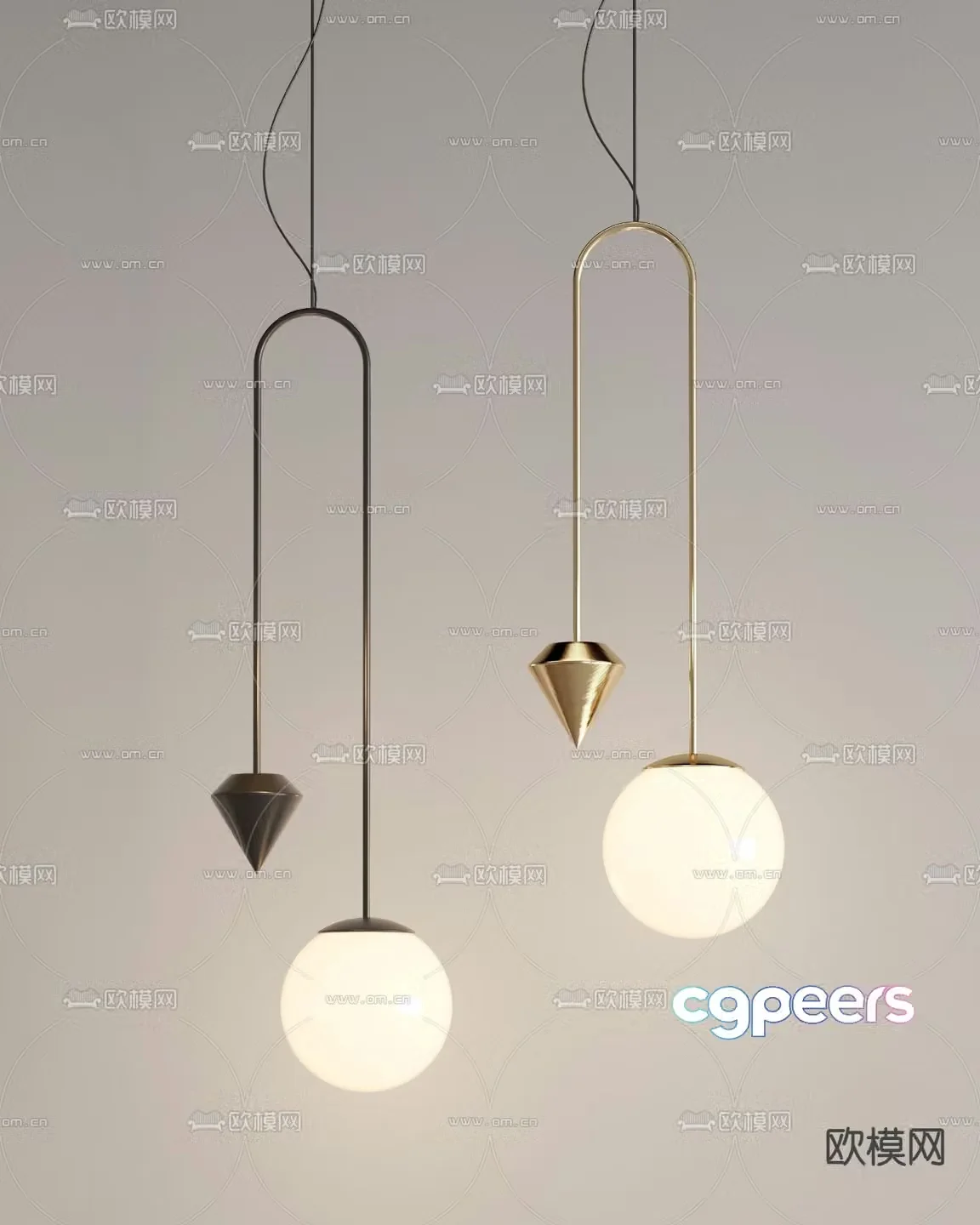 Flos cone chandelier 3d model
