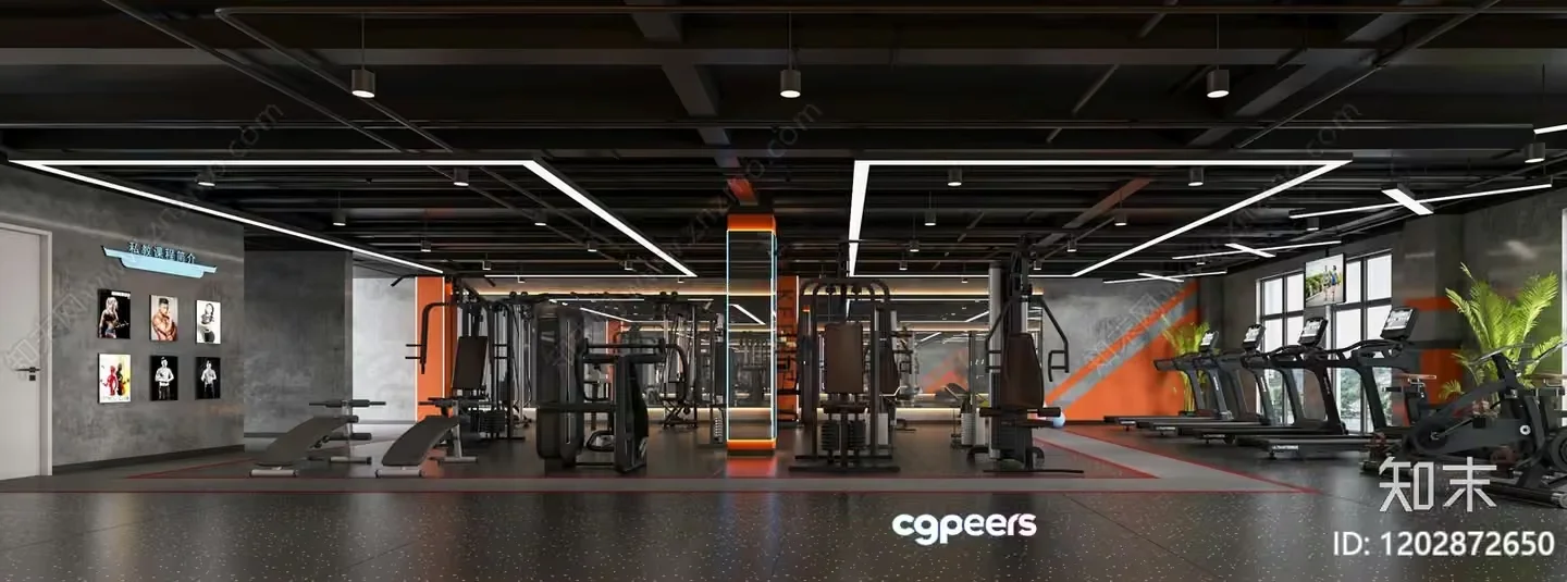 Modern Gym Equipment 3D Model – 5256 – CORONA Render